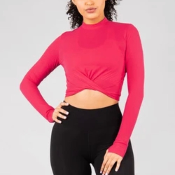 Knotty & Nice Crop - Raspberry - Picture 2 of 4